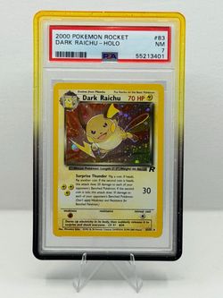 2000 Pokémon Dark Raichu Holo Team Rocket PSA 7