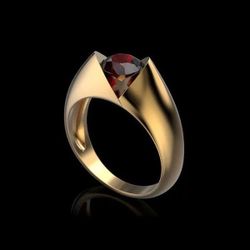 Women's Rings Simple Unique Red Zircon Ring 
