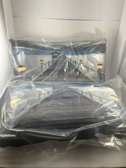 New “Lighted Pier” Scenic Throw Pillow - Coastal Decor Accent!