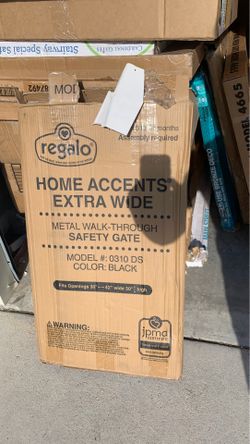 Home accents eaxtra wide safety gate color black