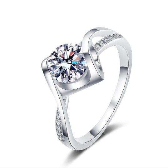 Moissanite Diamond Wedding And Engagement Ring