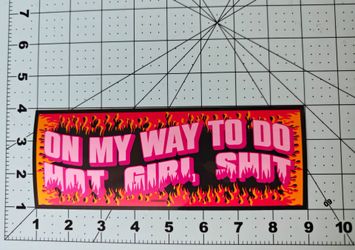 On My Way To Do Hot Girl Sh!T Megan Thee Stallion Reference Funny Vinyl Sticker