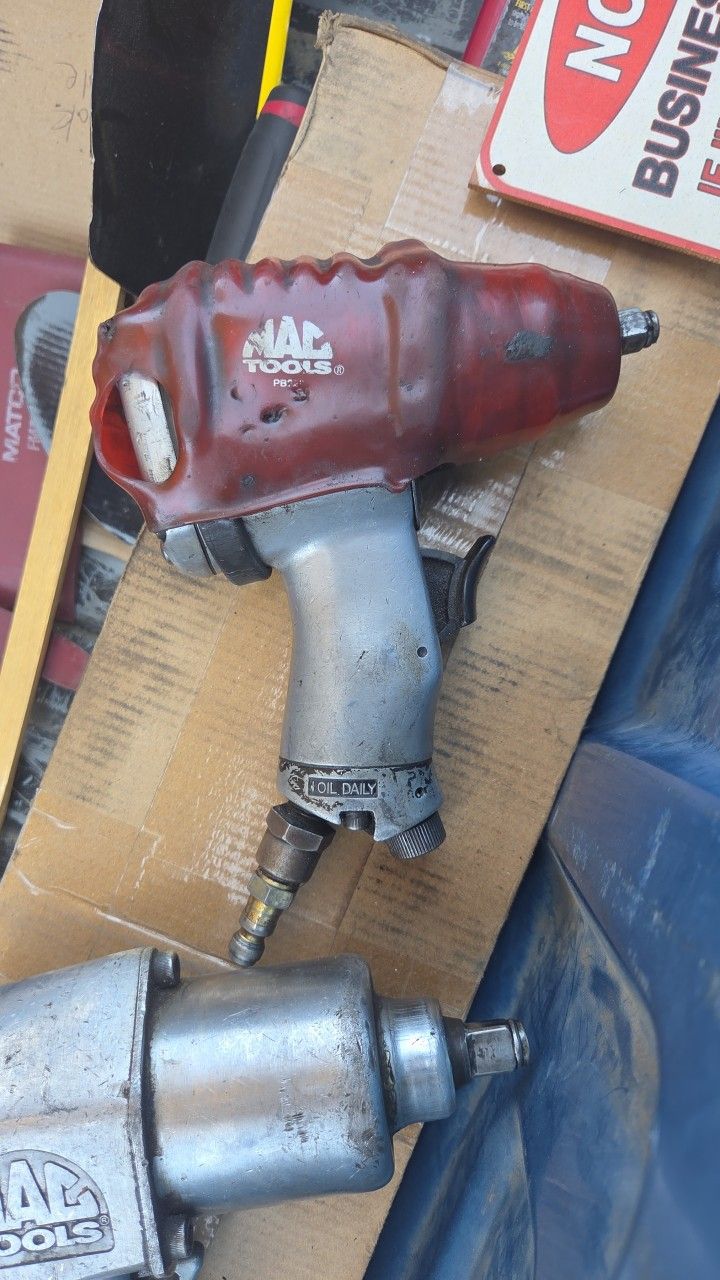 Mac Tools 1/2 Inch And 3/8 Air Impacts.