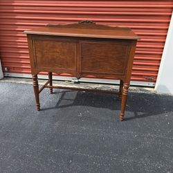 Vintage French Walnut Console Cabinet/Sofa Table
