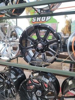 20x12 Ballistic Rims 8 Lug 8x170 8x180 On New Tires 33 1250 20 Lt