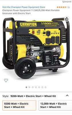 12,000 Generator Champion New