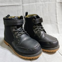 Wonder Nation Kids' Size 11 Ankle Boots Velcro & Zipper Closure