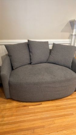 Gray Oversized Round Accent Chair from Costco