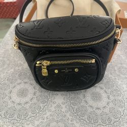 Black Leather Crossbody And Matching Wallet 