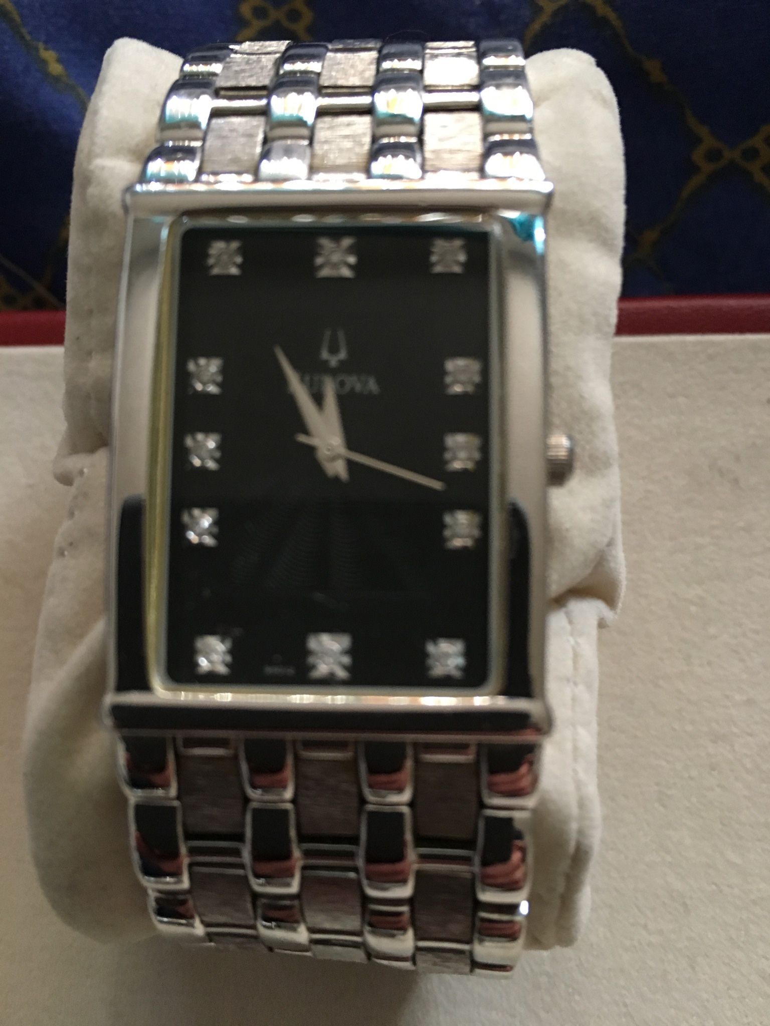 Bulova Silver Bracelet Watch For Men