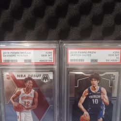 Two PSA Graded Gem-Mt 10 2019 Jaxon Hayes,De'Andre Hunter  Panini Cards 🔥