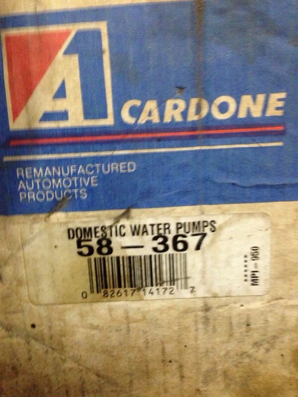 Cardon Water Pump for Chevy & GMC...1987-1996