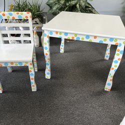 Table With chair…also. SolidWood Rocker for Sale