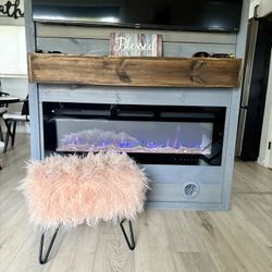 Gorgeous Glam Blush Pink Vanity Stool 