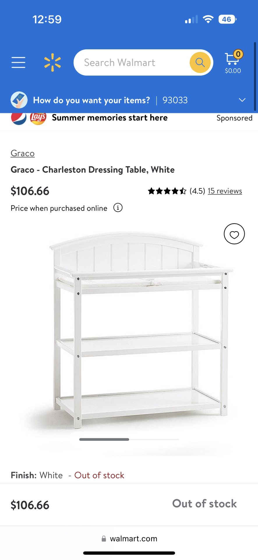 Graco Charleston Dressing Table