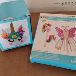 NEW Rainbow  Unicorn Butterfly Craft SET of 2