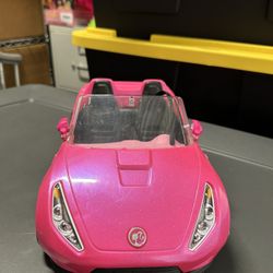 Barbie Convertible Car Vehicle Pink Used