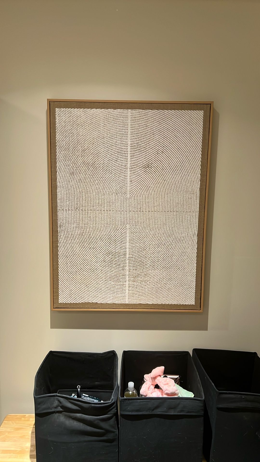 Natural Jute Canvas Framed Art 24” X 36” $50 - Pickup In Bellevue