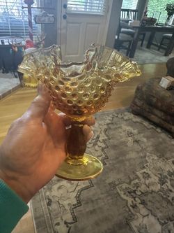 Fenton Colonial Thumbprint Compote