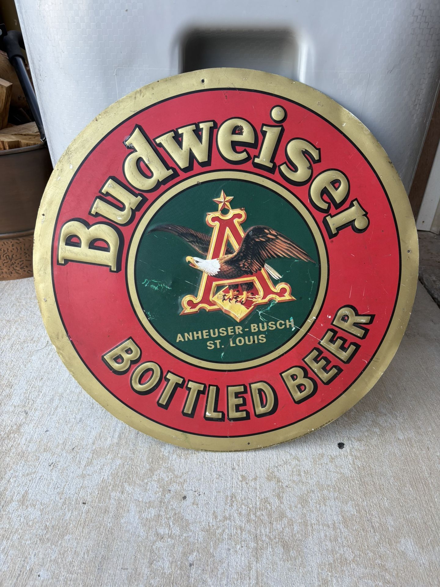Vintage Budweiser Metal Sign 1994 Year 