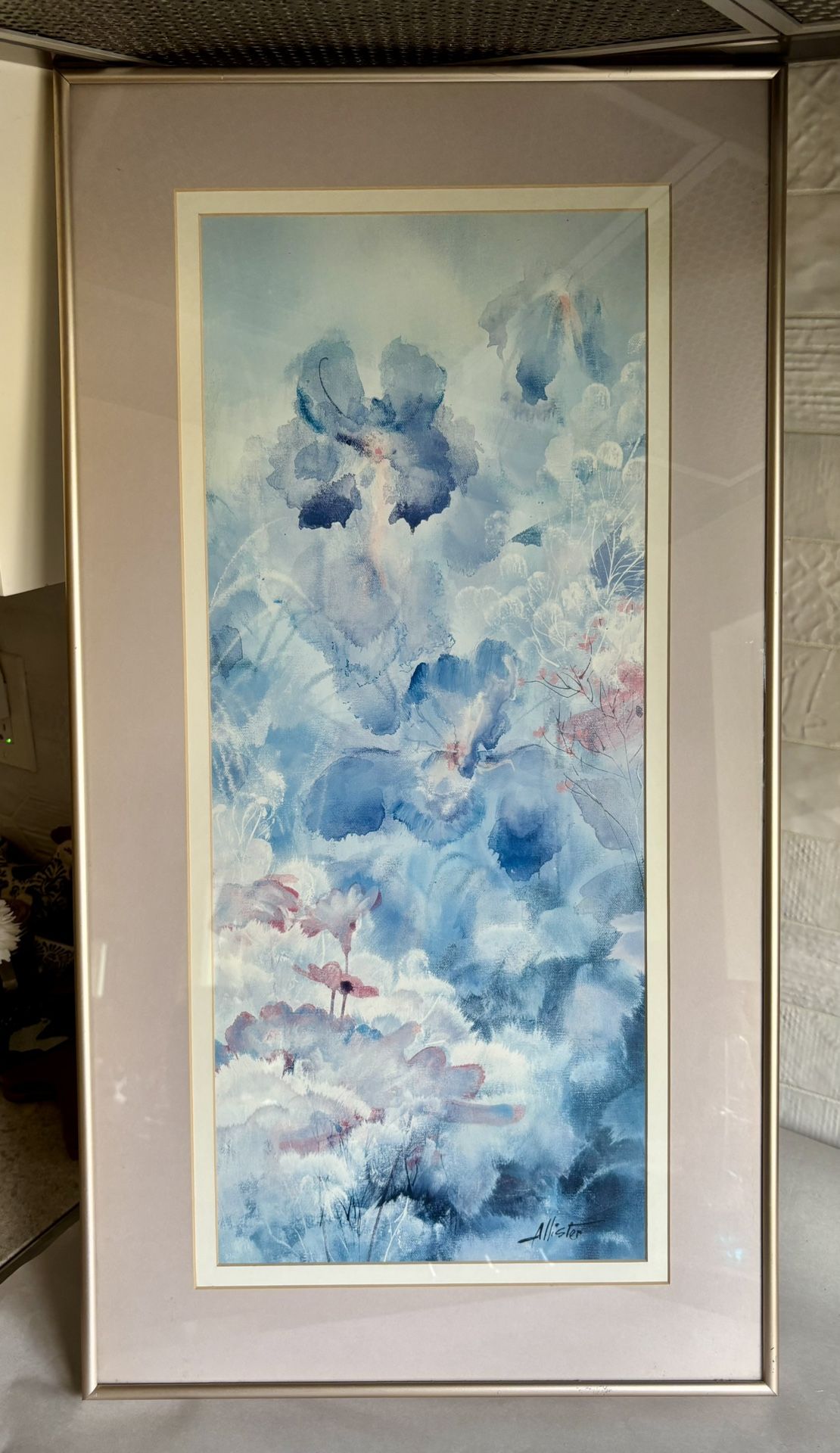 Vintage Custom Framed “Iris Mist” By Allister Print