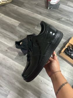 Nike Air Force All Black Patent Leather