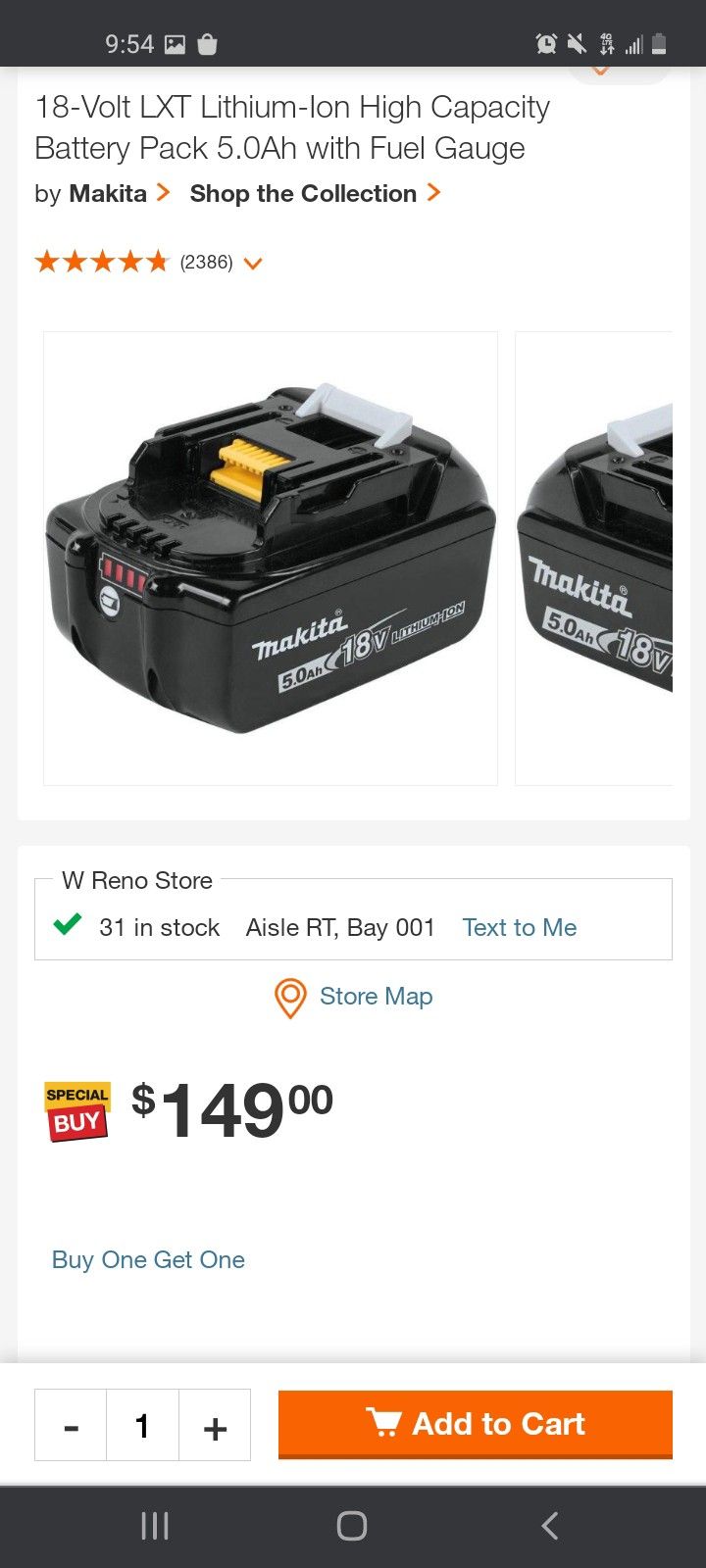 Makita Battery 5.0Ah