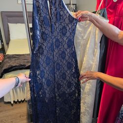 Navy blue lace dress