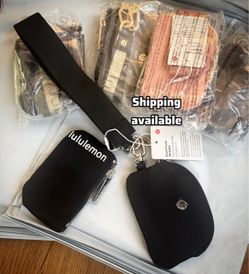 Lululemon Black Wristlet Wallet and Coin Pouch Set
