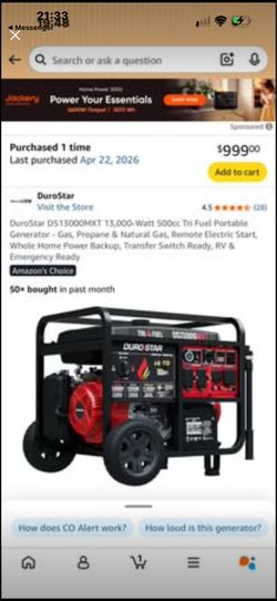 13000 GENERATOR NEW IN BOX