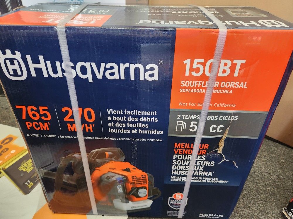 Husqvarna 150bt Gas Backpack Blower. 270mph
