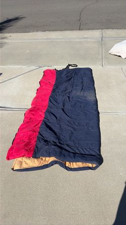 Sleeping Bag Navy Blue and Red