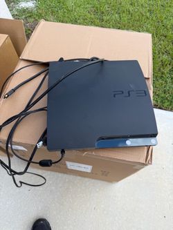Sony PlayStation 3 PS3 Slim 120GB Console CECH-2001A with Cables