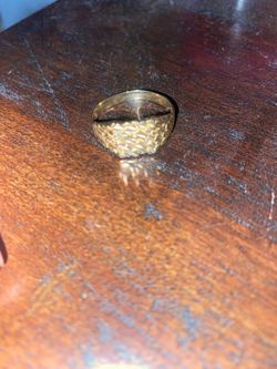 Gold Nugget Ring 14K
