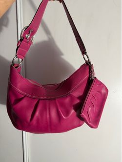 Coach pink hobo bag