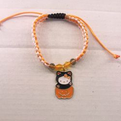 Orange&white hellokitty cat pumpkin 