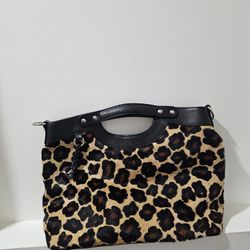 ✨ Claudia Firenze Leopard Calf Hair & Leather Purse ✨