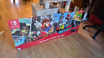Super Mario Odyssey gamestop display Nintendo switch