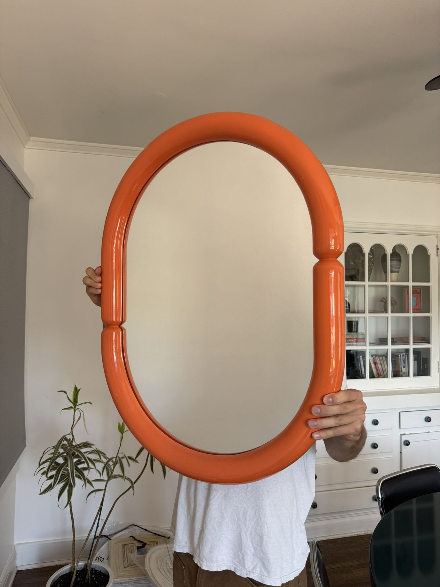 Orange Space Age Mirror