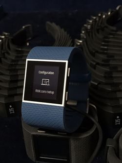 2 Fitbit surge Fitness Trackers with Heart Monitor FB501BK