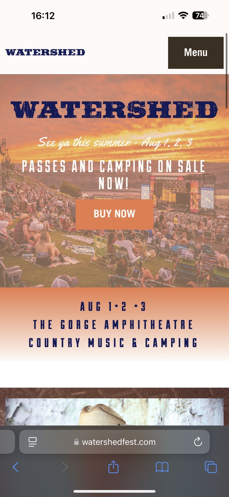 Watershed GA ticket