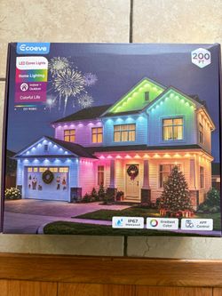 （brand new ）Permanent Outdoor Lights for House, 200ft RGB+IC Christmas LED Light