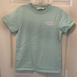 Maison Kitsune Paris- Light Green T shirt-small- 100% cotton