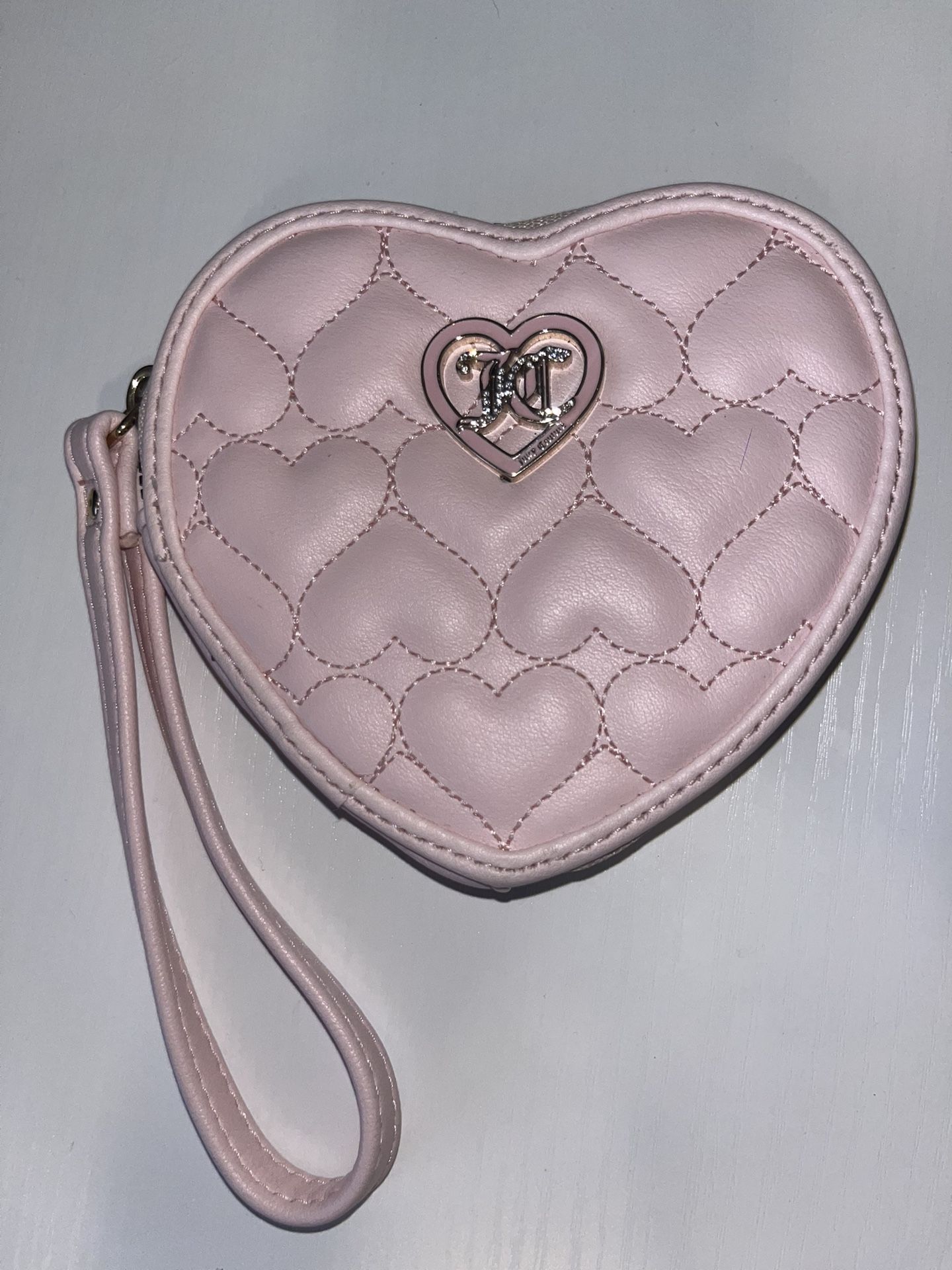 Juicy Couture Pink Heart-Shaped Wristlet 