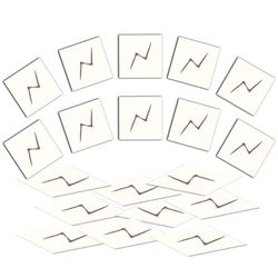  Wizard Tattoos Temporary,Lightning Bolt Scar Tattoos Sticker for Halloween, Magical Costumes Party Supplies Decorations, 48 PCS