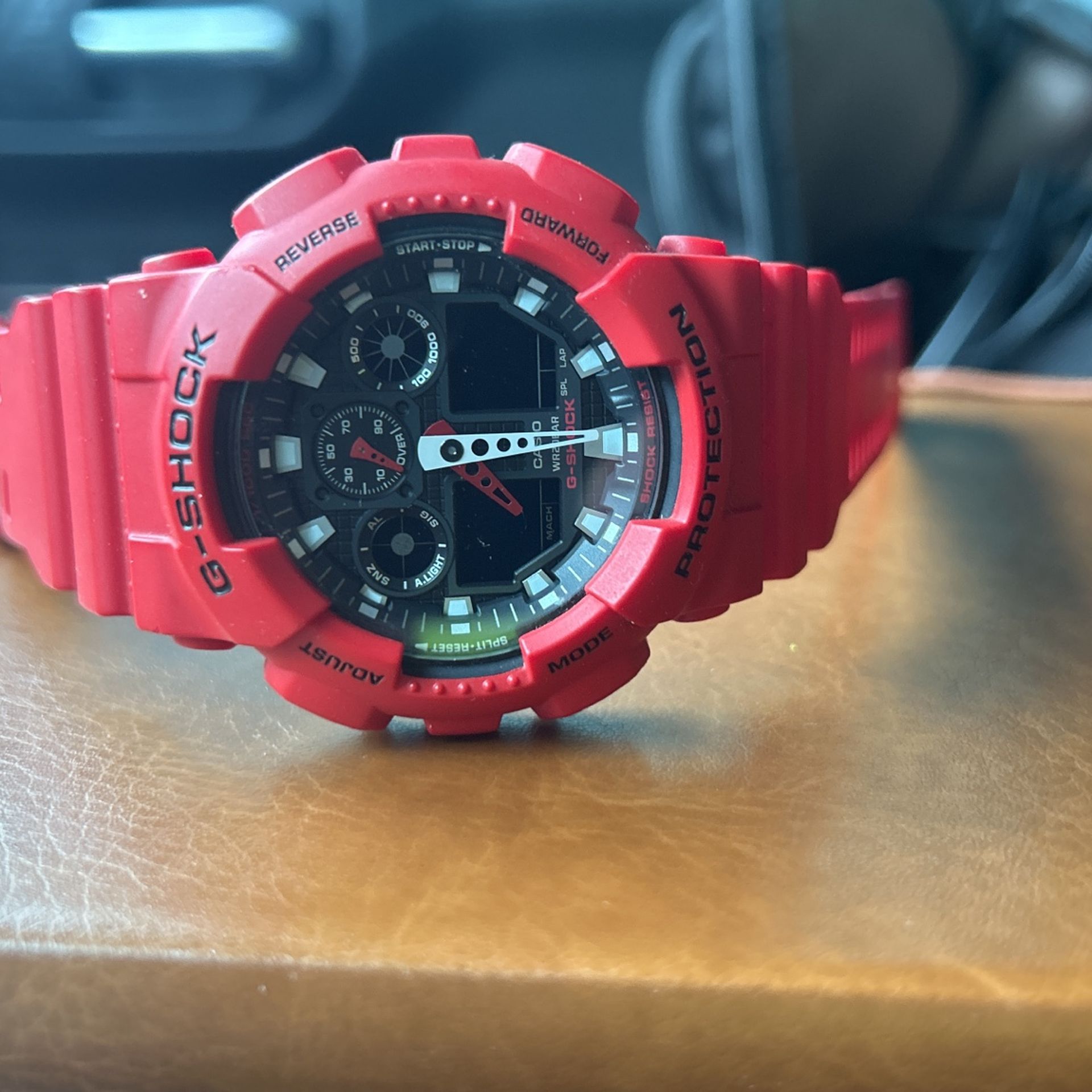 Casio G-Shock 5081 Red GA-100B Digital and Analog Watch