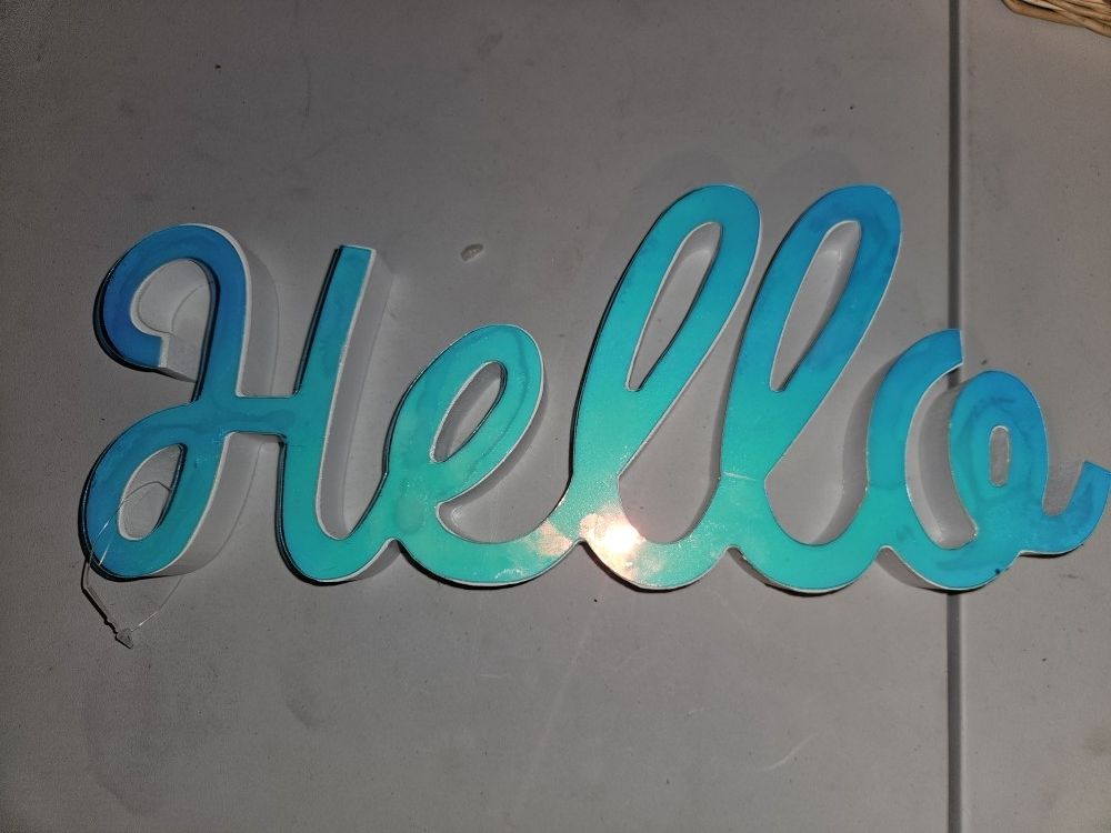 Brand New Hello Sign