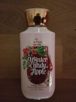 Full Size Bath and Body Works Winter Candy Apple Lotion Never Opened