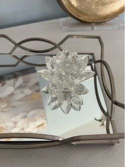 Glass flower decor