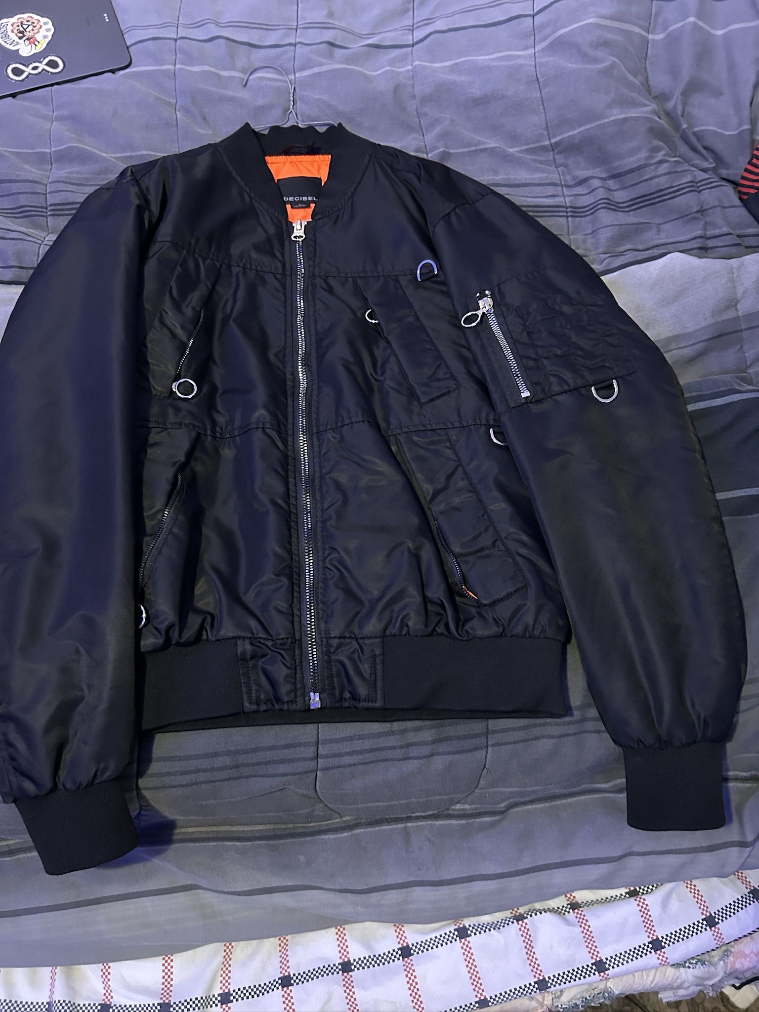 DecibelStar Black Bomber Jacket 